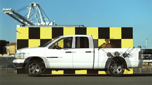 Ball fired out of cannon at 50mph mounted on truck going 50mph falls straight to the ground
