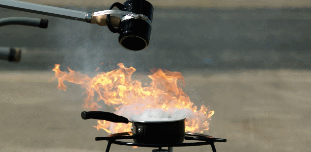 Why you shouldn't pour water onto an oil fire