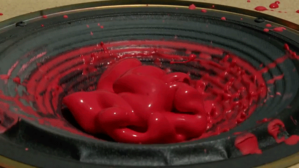 Non-Newtonian Fluid on Speaker in Slow Mo